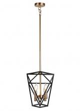  C1105-4AB/BK - Vita Chandelier Aged Brass/Black