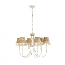 Varaluz 362C06CW - Cayman 6-Lt Chandelier - Country White