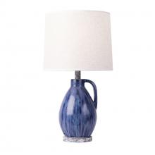 Varaluz 395T01AAYLU - Avesta 1-Lt Ceramic Table Lamp - Apothecary Gray/Blue Lustro