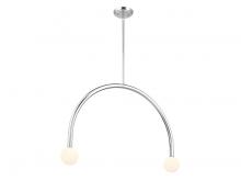 Savoy House Meridian CA M100132CH - 2-Light Chandelier in Chrome