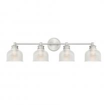 Savoy House Meridian CA M80036BN - 4-Light Bathroom Vanity Light in Brushed Nickel