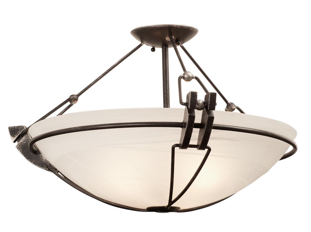 Grande 3 Light 24 Inch Semi Flush