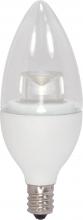 Satco Products Inc. S8950 - 2.8 Watt; B11 LED; 3000K; Candelabra base; 120 Volt