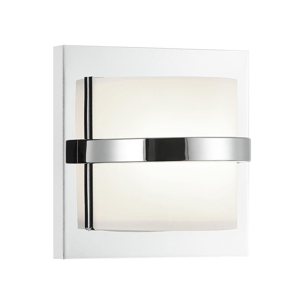 1 LT 7”W "BRAMPTON" CHROME WALL SCONCE