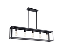  C76005BK - Flare Rectangular Chandelier