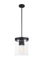 Matteo Lighting C78403BK - Zale Black Pendant