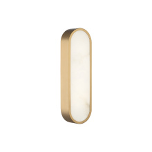 Matteo Lighting W05916AG - Marblestone Aged Gold Brass Wall Sconce