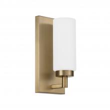 Capital Canada 651711AD - 1-Light Cylindrical Sconce in Aged Brass with Faux Alabaster Glass