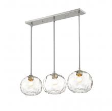  490P10-3L-BN - 3 Light Linear Chandelier