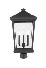  568PHXLR-BK - 3 Light Outdoor Post Mount Fixture