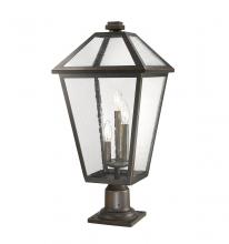 Z-Lite 579PHXLR-533PM-ORB - 3 Light Outdoor Pier Mounted Fixture