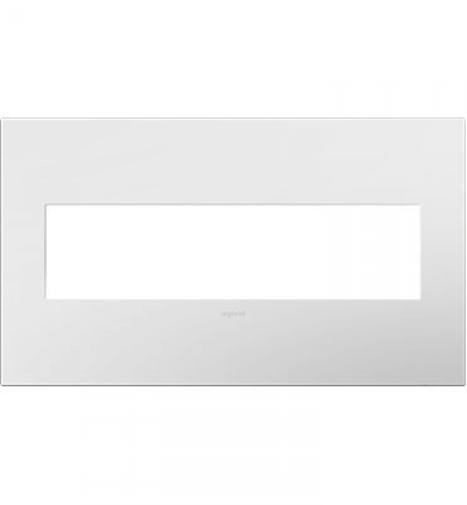 Gloss White-on-White, 4-Gang Wall Plate