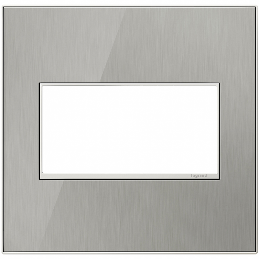 Brushed Stainless, 2-Gang Wall Plate