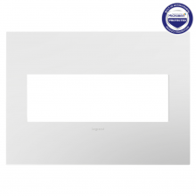  AWP3GWHW4 - Gloss White-on-White, 3-Gang Wall Plate