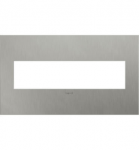 Legrand Canada AWC4GBS4 - Brushed Stainless Steel, 4-Gang Wall Plate
