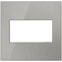 Legrand Canada AWM2GMS4 - Brushed Stainless, 2-Gang Wall Plate