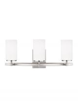 Generation Lighting 4424603-962 - Alturas contemporary 3-light indoor dimmable bath vanity wall sconce in brushed nickel silver finish