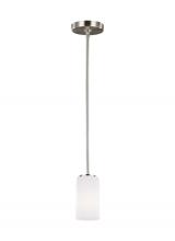 Generation Lighting 6124601-962 - Alturas contemporary 1-light indoor dimmable ceiling hanging single pendant light in brushed nickel