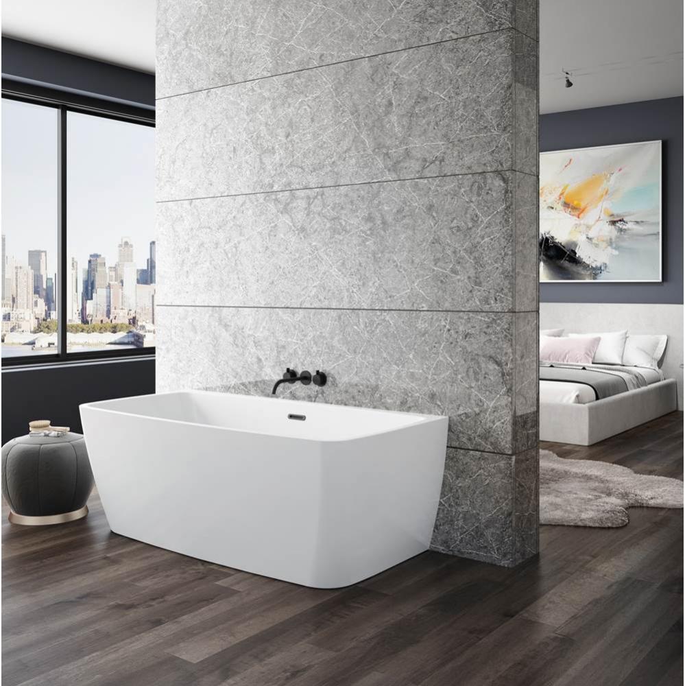 VIBE 5828 FO RIGHT FS BACK TO WALL TUB WHITE