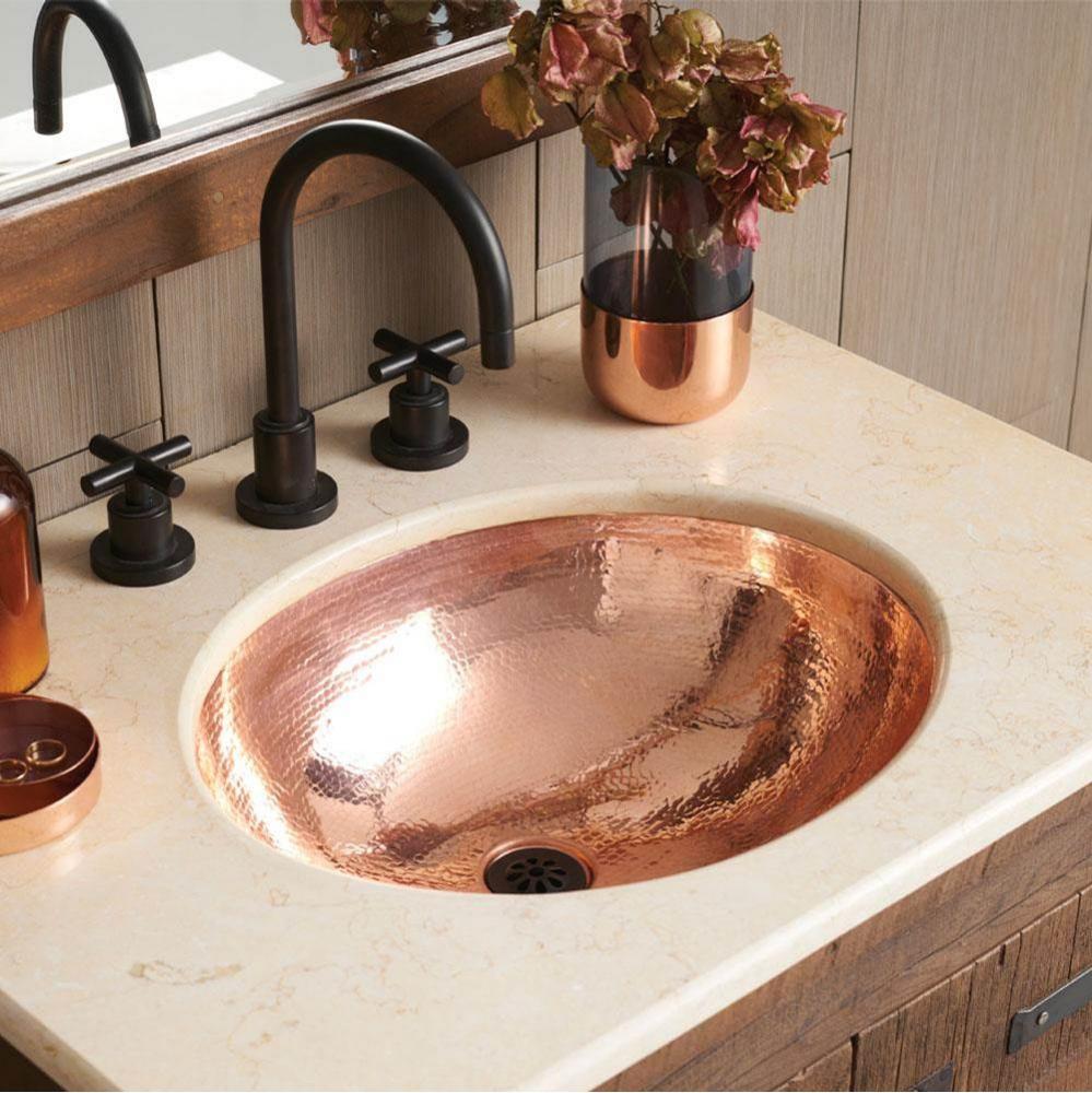 Classic Bathroom Sink in Polished Copper