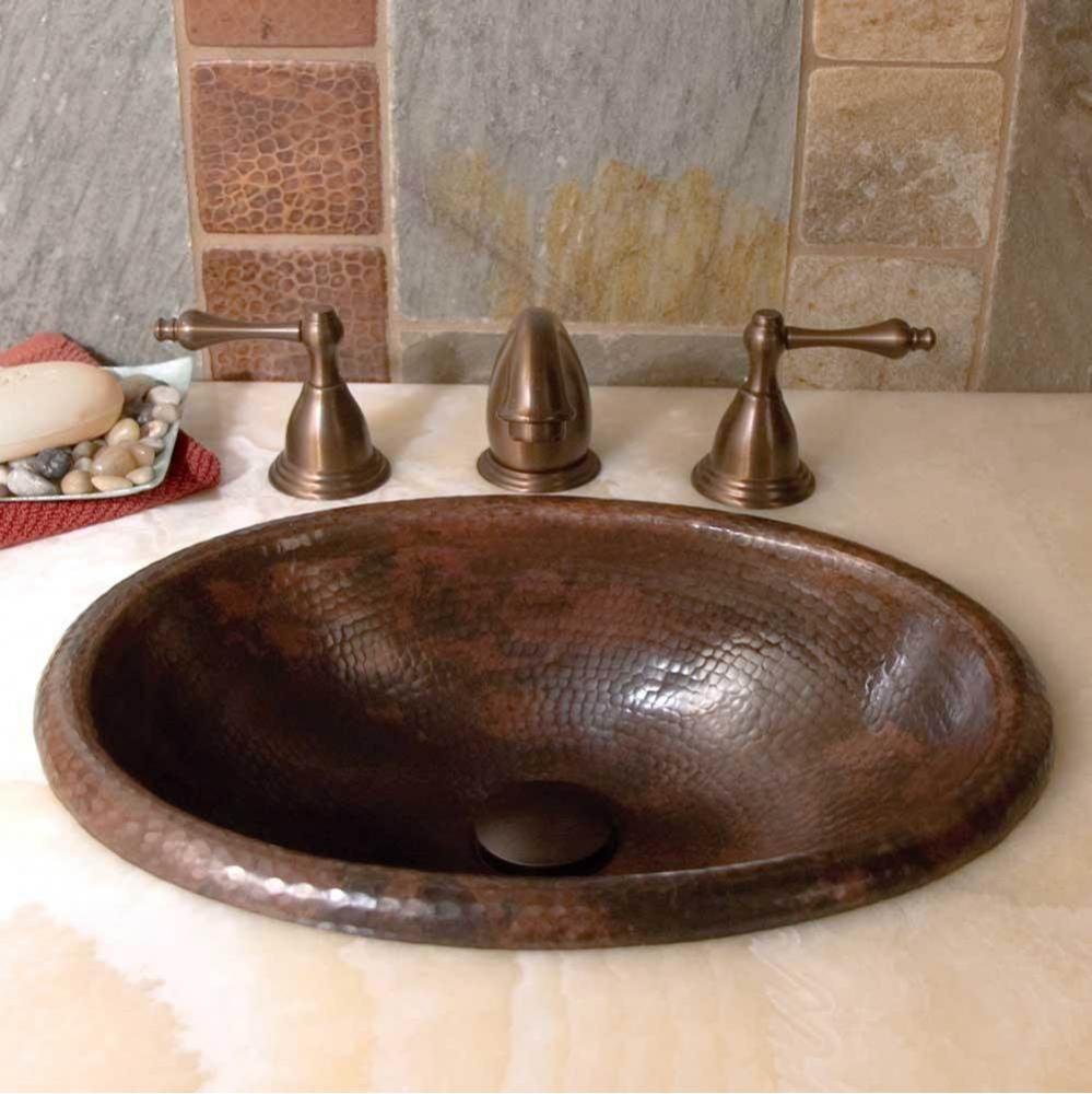Rolled Baby Classic Bathroom Sink in Antique Copper