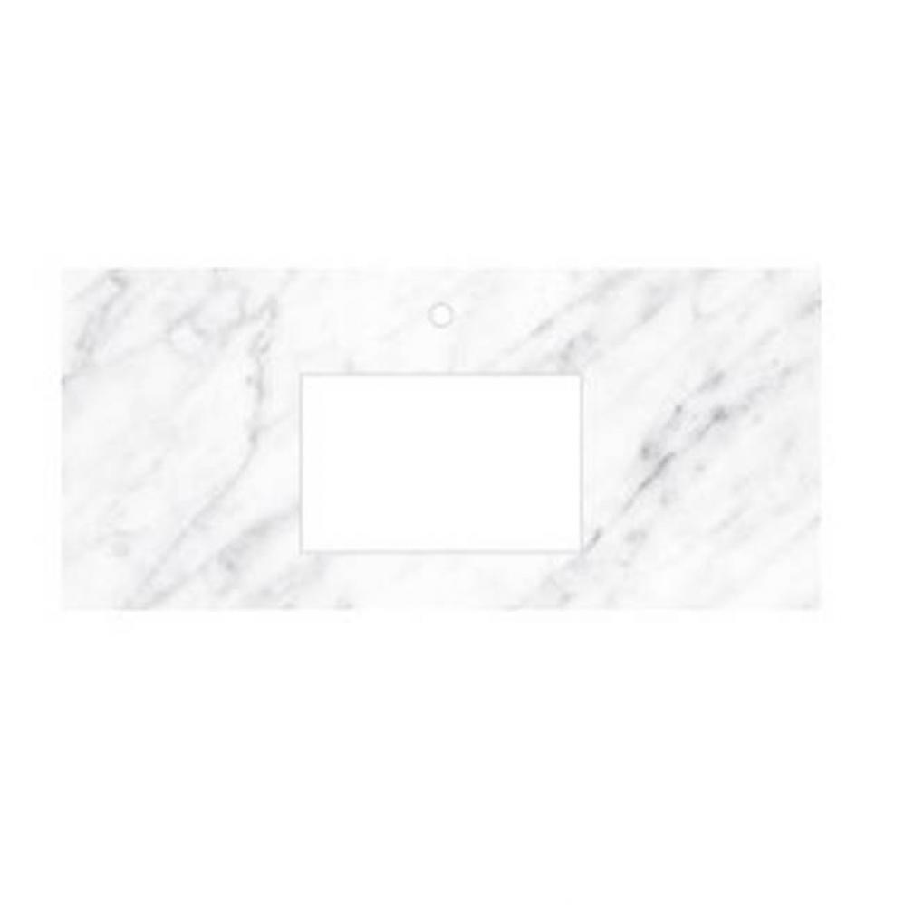 48'' Carrara Vanity Top - Rectangle with Single Hole Cutout
