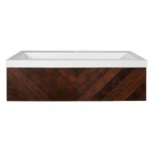 Native Trails VNW194-NSL3619-P - 36'' Cabernet Floating Vanity with NativeStone Trough in Pearl