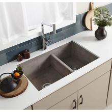  NSKD3321-A - Farmhouse Double Bowl Kitchen Sink in Ash