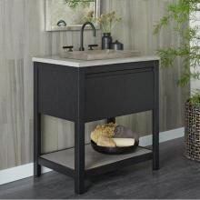  VNO308-A-NSVNT30-A - 30'' Solace Vanity Base in Midnight Oak with Palomar Vanity Top and Sink, Ash