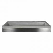 Native Trails VNS48S-NSL4819-A - 48'' Zaca Vanity Base with NativeStone Trough in Ash