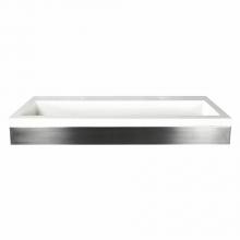 Native Trails VNS48S-NSL4819-P - 48'' Zaca Vanity Base with NativeStone Trough in Pearl