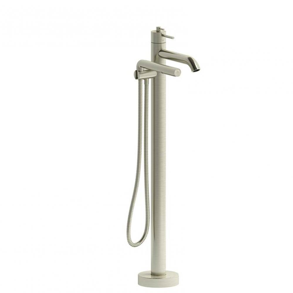 2-way Type T (thermostatic) coaxial floor-mount tub filler with hand shower