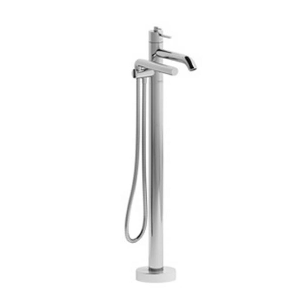 2-way Type T (thermostatic) coaxial floor-mount tub filler with hand shower