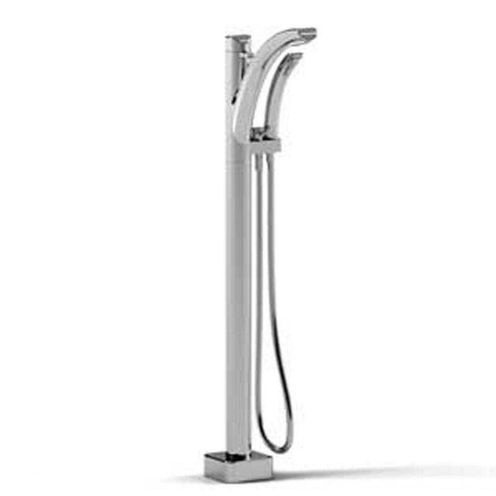 Floor-mount Type T/P (thermostatic/pressure balance) coaxial tub filler with Handshower trim