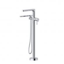  NB39C - 2-way Type T (thermostatic) coaxial floor-mount tub filler with handshower