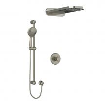  KIT2745RT+BN - Type T/P (thermostatic/pressure balance) 1/2'' coaxial 3-way system with hand shower rai