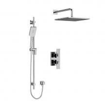  KIT483ZOTQC - Type T/P (thermostatic/pressure balance) 3/4'' double coaxial system with hand shower ra