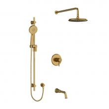  KIT1345MMRDLBG - Type T/P (thermostatic/pressure balance) 1/2'' coaxial 3-way system with hand shower rai