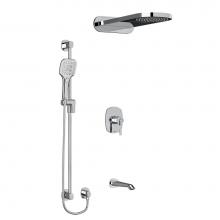  KIT2745VYC - Type T/P (thermostatic/pressure balance) 1/2'' coaxial 3-way system with hand shower rai