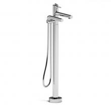 Riobel GS39C - 2-way Type T (thermostatic) coaxial floor-mount tub filler with hand shower