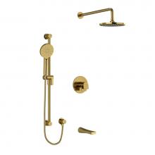 Riobel KIT1345ODBG - Type T/P (thermostatic/pressure balance) 1/2'' coaxial 3-way system with hand shower rai