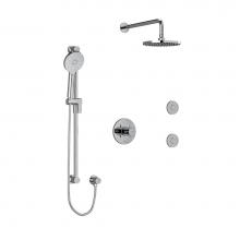  KIT3545RUTM+C - Type T/P (thermostatic/pressure balance) 1/2'' coaxial 3-way system, hand shower rail, e