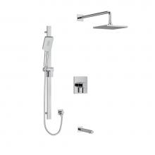 Riobel KIT1345PFTQC - Type T/P (Thermostatic/Pressure Balance) 1/2'' Coaxial 3-Way System With Hand Shower Rai