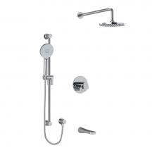  KIT1345ODC - Type T/P (thermostatic/pressure balance) 1/2'' coaxial 3-way system with hand shower rai