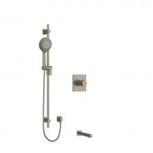 Riobel KIT1244PATQ+BN - 1/2'' 2-way Type T/P (thermostatic/pressure balance) coaxial system with spout and hand