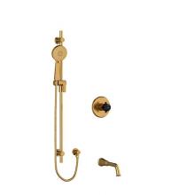 Riobel KIT#1244MMRD+BGBK - 1/2'' 2-way Type T/P (thermostatic/pressure balance) coaxial system with spout and hand