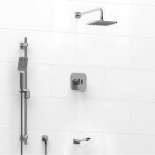 Riobel KIT#1345EQBK-EX - Type T/P (thermostatic/pressure balance) 1/2'' coaxial 3-way system with hand shower rai