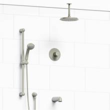 Riobel KIT#1345GNBN-6 - Type T/P (thermostatic/pressure balance) 1/2'' coaxial 3-way system with hand shower rai
