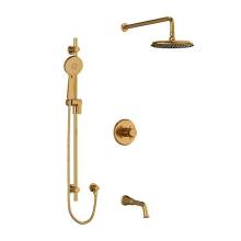 Riobel KIT#1345MMRD+BG - Type T/P (thermostatic/pressure balance) 1/2'' coaxial 3-way system with hand shower rai