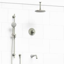 Riobel KIT#1345MMRDJBN-6 - Type T/P (thermostatic/pressure balance) 1/2'' coaxial 3-way system with hand shower rai